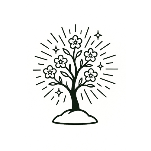 Tranh tô màu tô màu cây mai cho bé đẹp nhất 2025