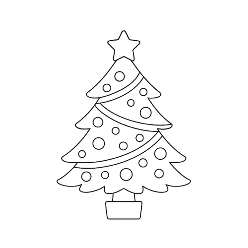 Tranh Tô Màu Cây Thông Noel Tô Màu Cho Bé Năm 2025