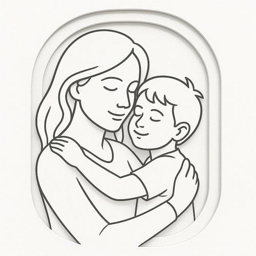 Tranh tô màu con yêu mẹ cho bé ý nghĩa 2025