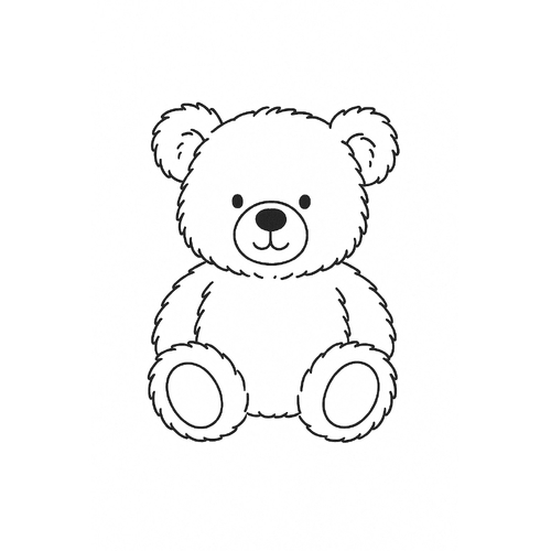 Tranh tô màu cho gấu dễ thương cho bé sáng tạo 2025