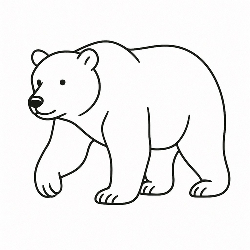 Tranh tô màu cho gấu dễ thương cho bé sáng tạo 2025