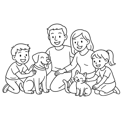 Tô màu người thân trong gia đình cho bé ý nghĩa 2025