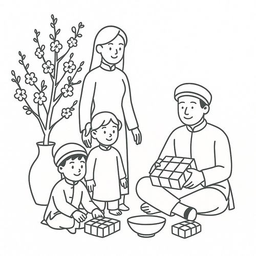 Tranh tô màu Phật giáo cho bé 2025 – Hình tô màu PDF đẹp