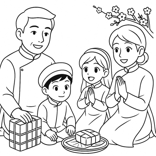 Tô màu người thân trong gia đình cho bé ý nghĩa 2025