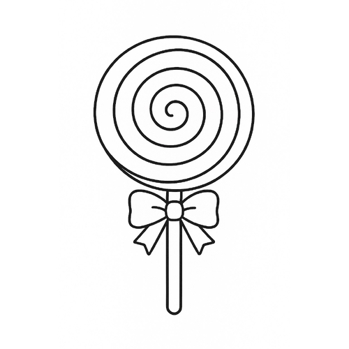 Tô màu kẹo mút cho bé 2025 - Tranh tô màu vui nhộn