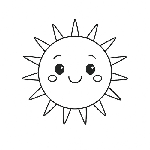 Tô màu ông mặt trời cho bé – Hình tô màu mặt trời đẹp