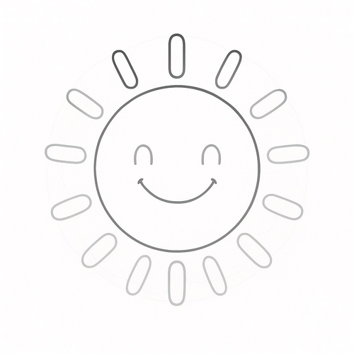 Tô màu ông mặt trời cho bé – Hình tô màu mặt trời đẹp