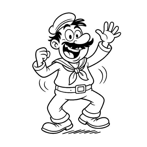 Tranh tô màu thủy thủ cho bé đẹp và dễ thương 2025