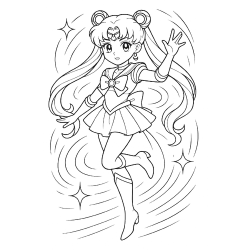 Tranh tô màu thủy thủ cho bé đẹp và dễ thương 2025