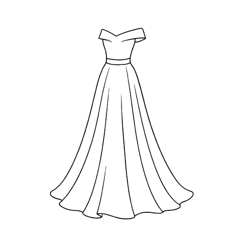 Tranh tô màu váy dạ hội cho bé 2025 - Sáng tạo và vui nhộn