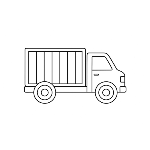 Tô màu xe container cho bé - Tranh tô màu 2025