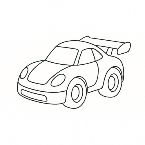 Tranh tô màu xe đua cho bé siêu tốc sáng tạo 2025