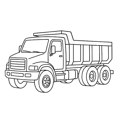 Tô màu xe tải cho bé - Tranh tô màu 2025