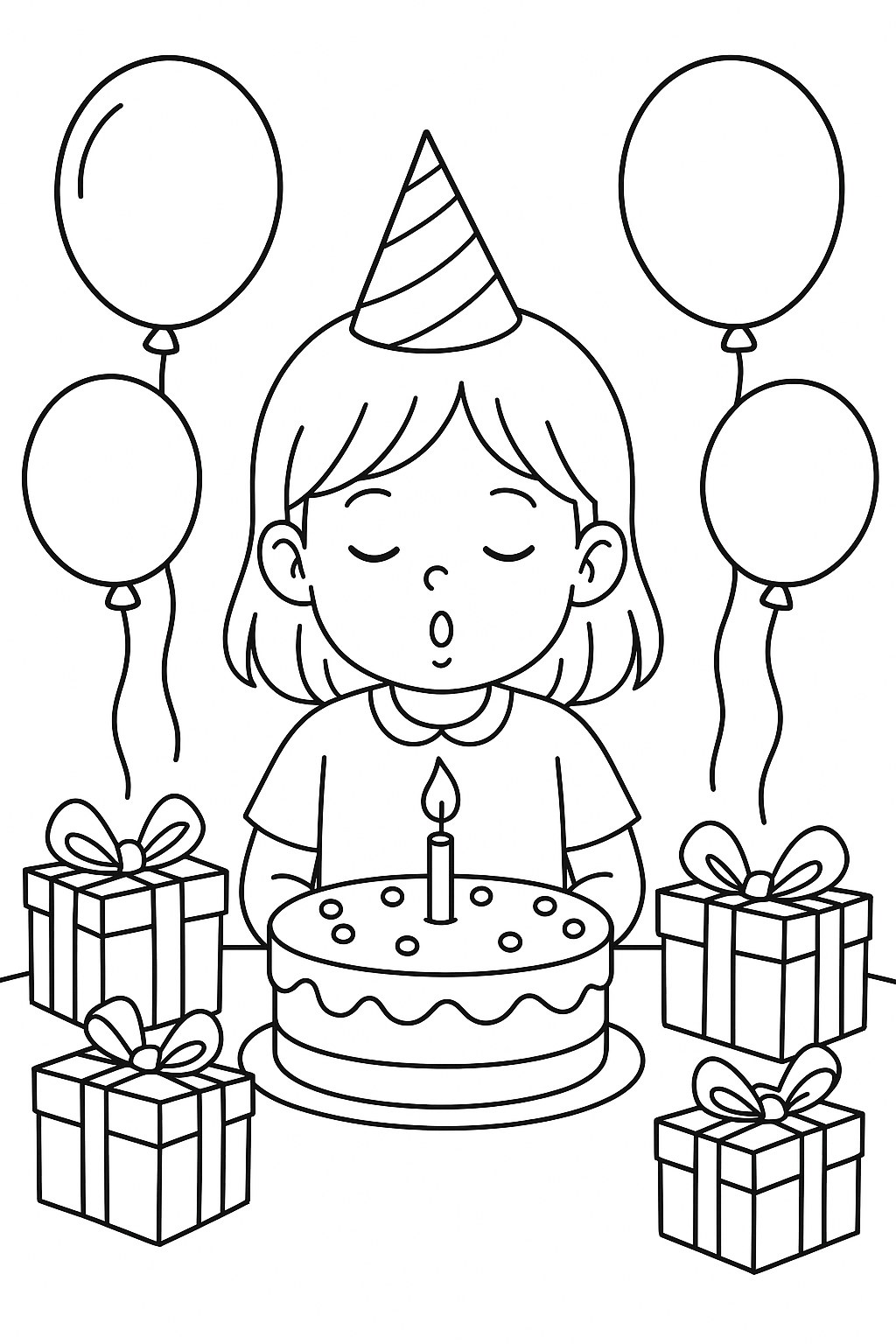 Tranh tô màu cho bé gái 3 tuổi dễ thương 2025