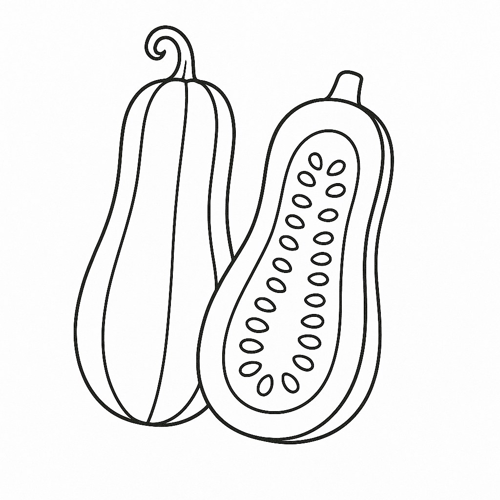 Bí xanh cắt đôi