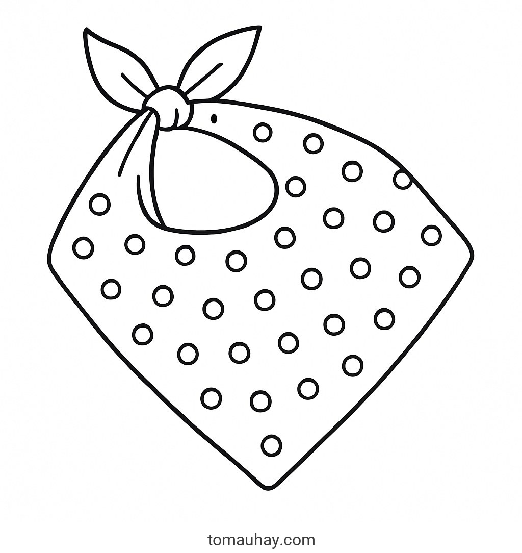 Tranh tô màu chiếc khăn cho bé 2026 – Hình tô màu dễ thương - Chiếc khăn cổ điển