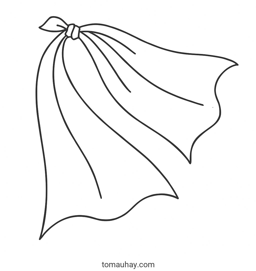 Tranh tô màu chiếc khăn cho bé 2026 – Hình tô màu dễ thương - Chiếc khăn siêu anh hùng