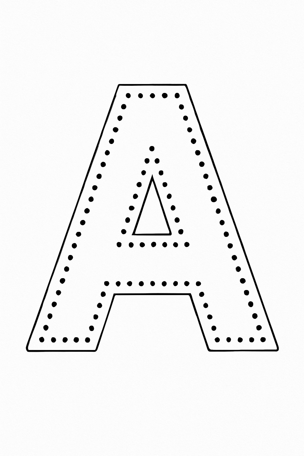 Chữ cái rỗng tô màu cho bé học vui sáng tạo 2025