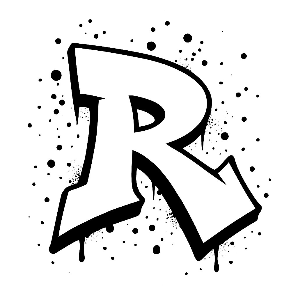 Chữ r phong cách graffiti