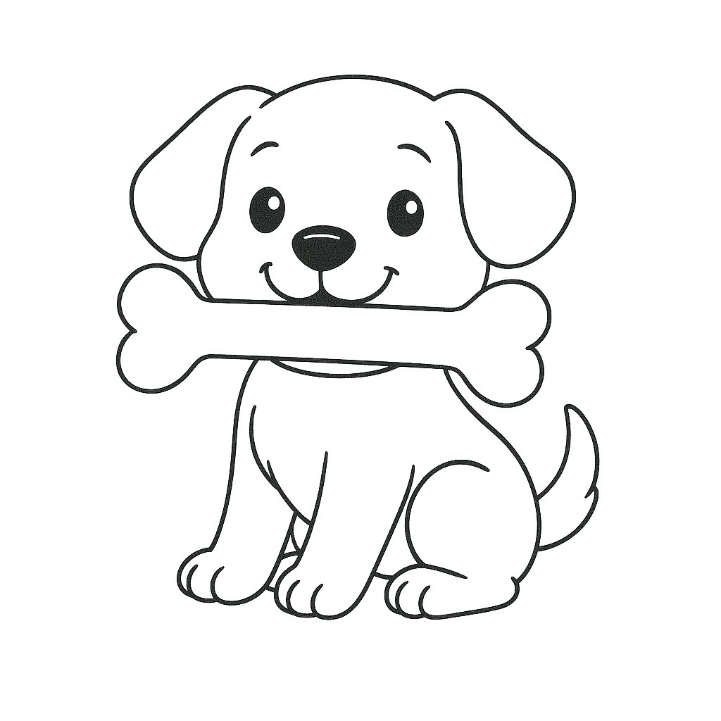 Tranh tô màu bé cún tô màu cho bé dễ thương 2025