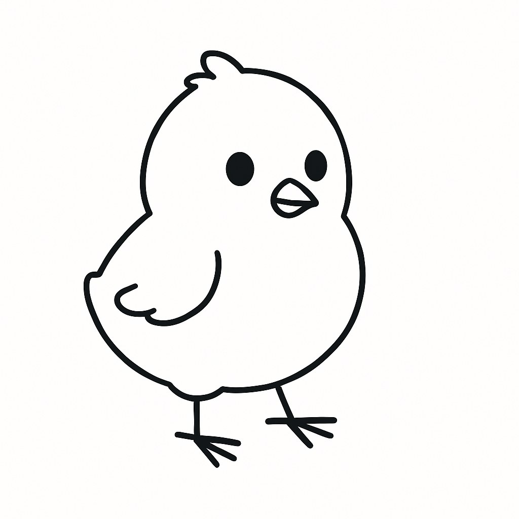 Tranh tô màu đàn gà con cho bé sáng tạo vui học 2025