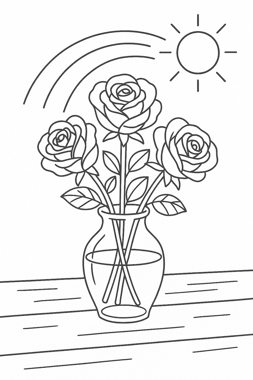 Hoa hồng trong bình