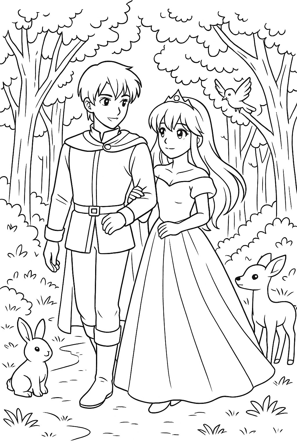 Hoàng tử và công chúa trong rừng