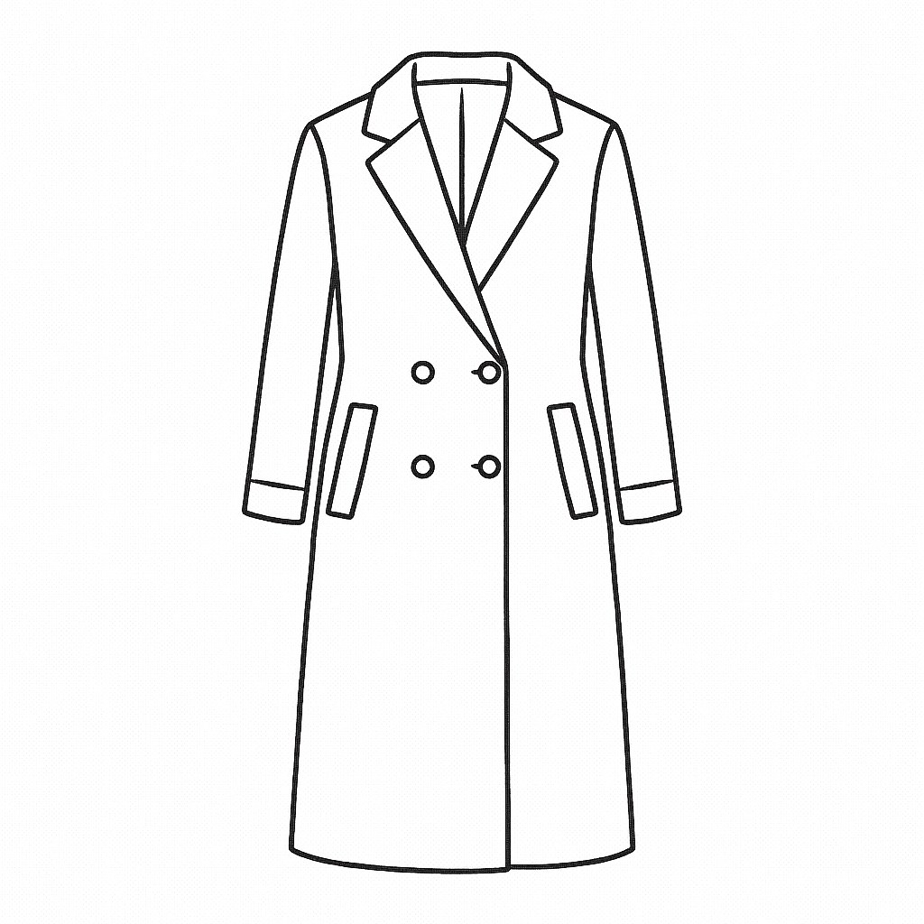 Măng tô dáng dài cổ vest