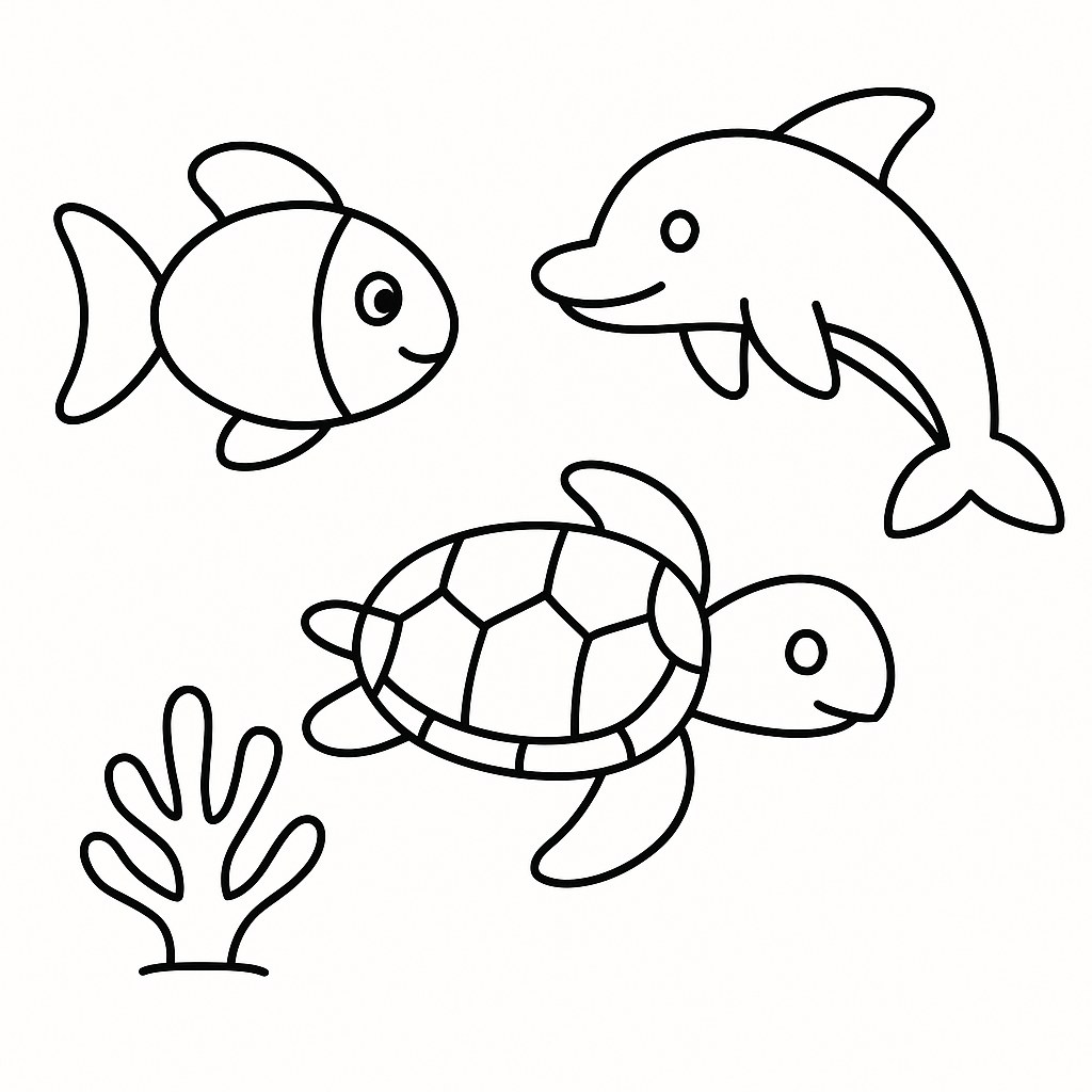 Phong cách nét đơn giản mầm non