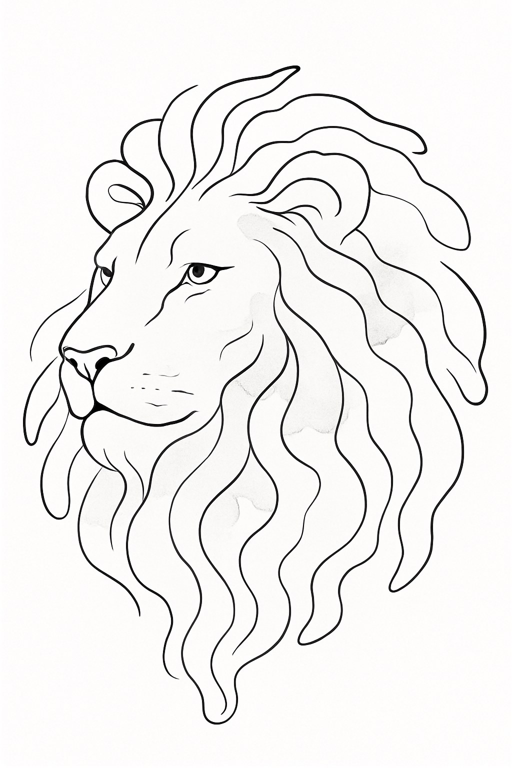 Sư tử nghệ thuật màu nước