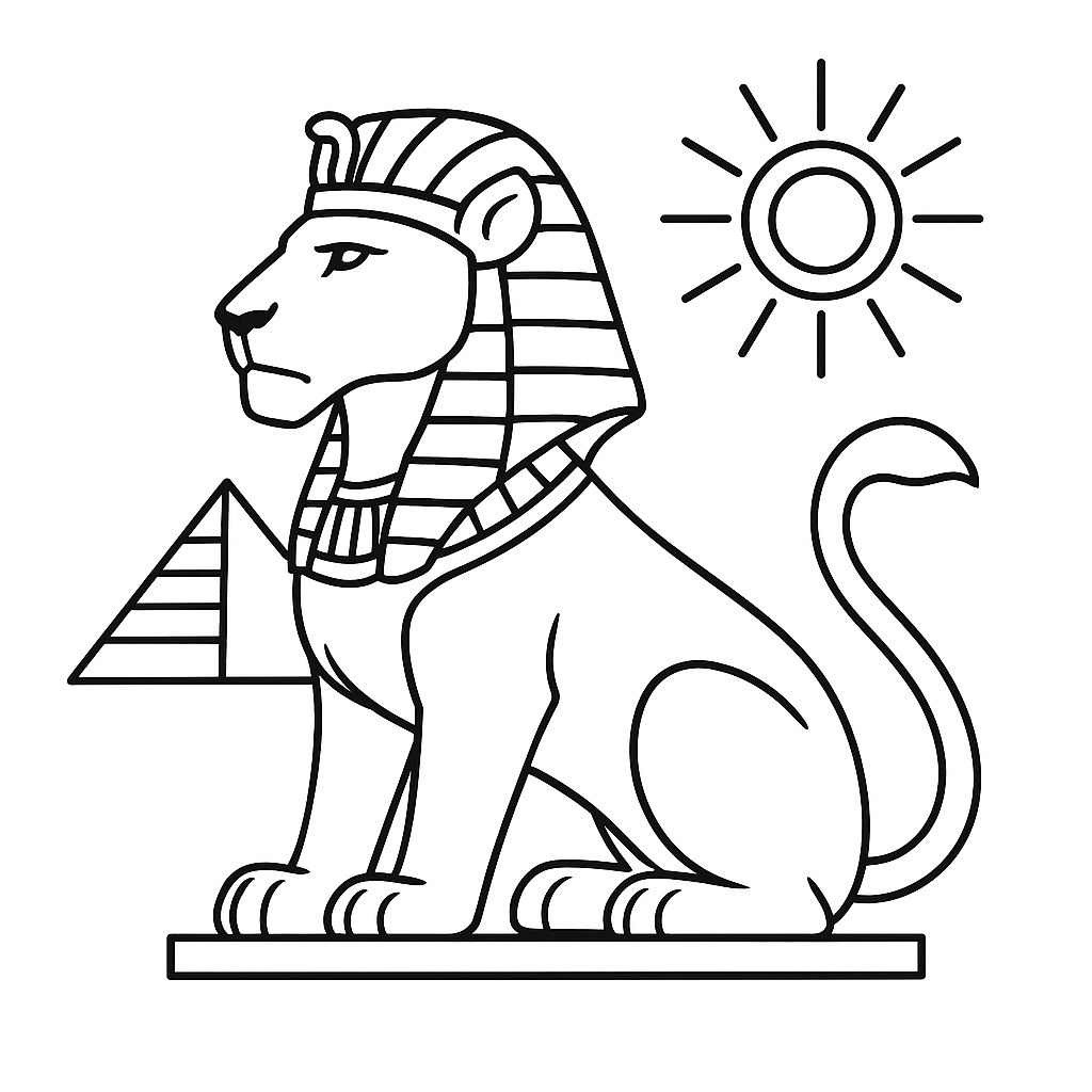 Sư tử phong cách Ai Cập cổ