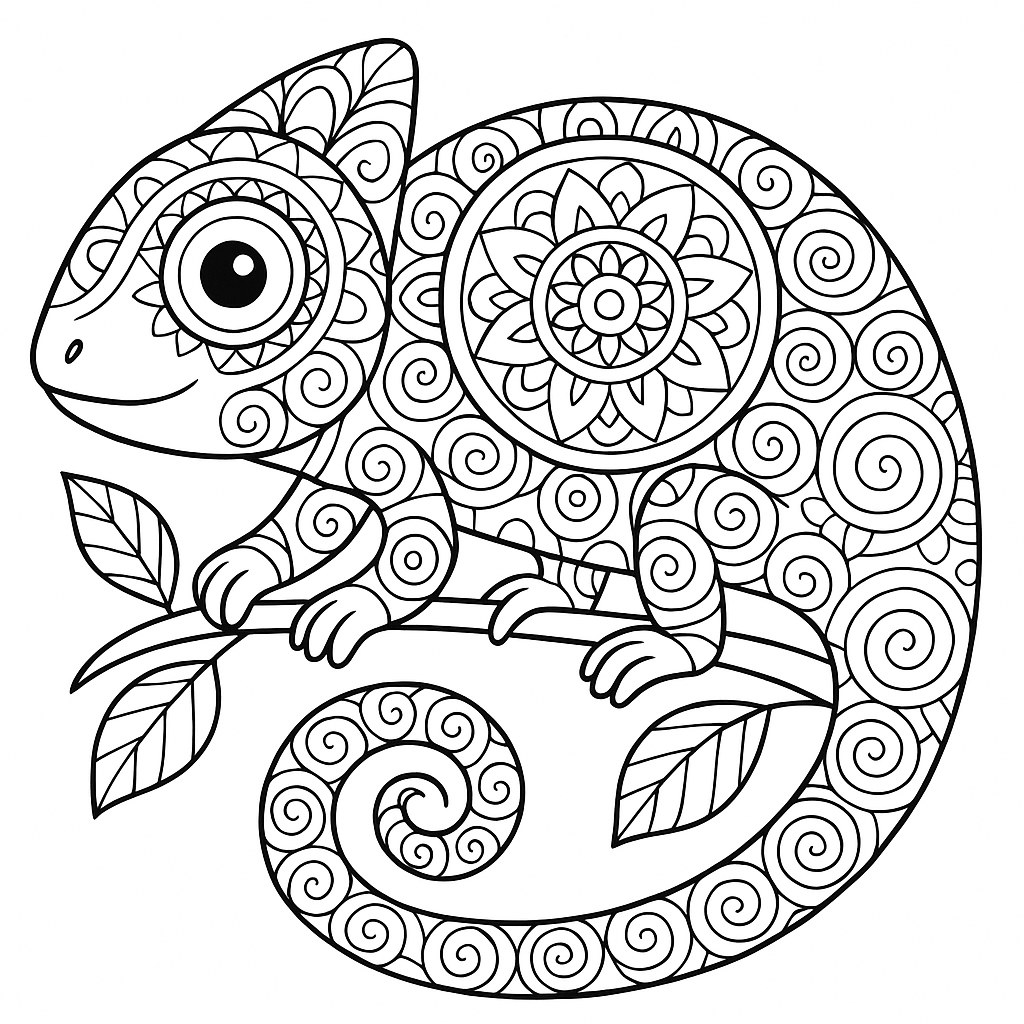 Tắc kè hoa văn mandala