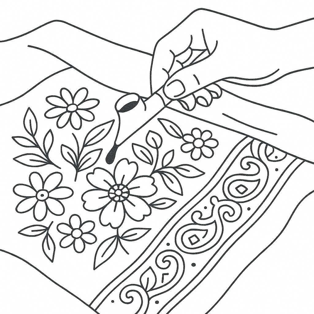 Tô màu vải batik