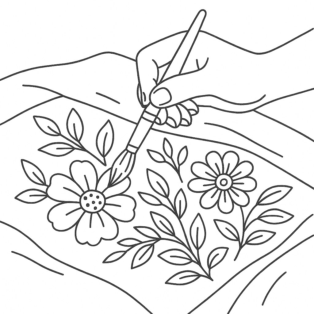 Tô màu vải thủ công