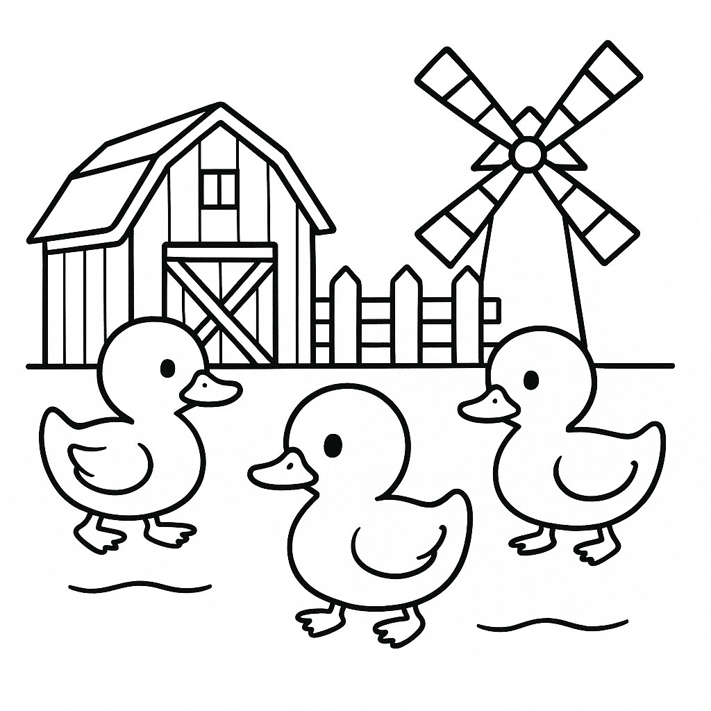 Vịt Con Ở Trang Trại