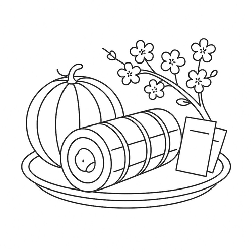 Tô màu bánh tét cho bé đẹp và sáng tạo nhất 2025