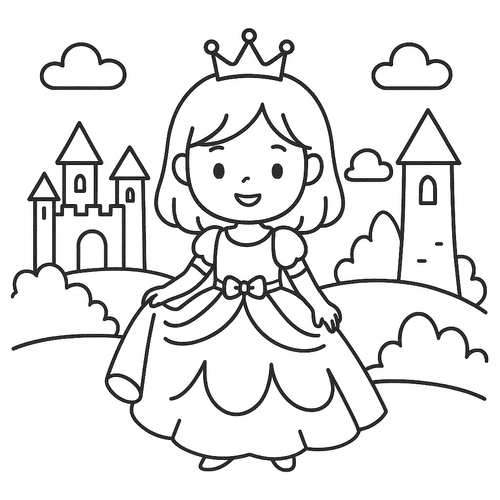 Tranh tô màu cho bé gái 3 tuổi dễ thương 2025