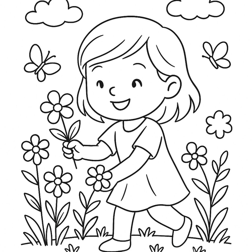 Tranh tô màu cho bé gái 3 tuổi dễ thương 2025