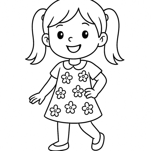 Tranh tô màu cho bé gái 3 tuổi dễ thương 2025