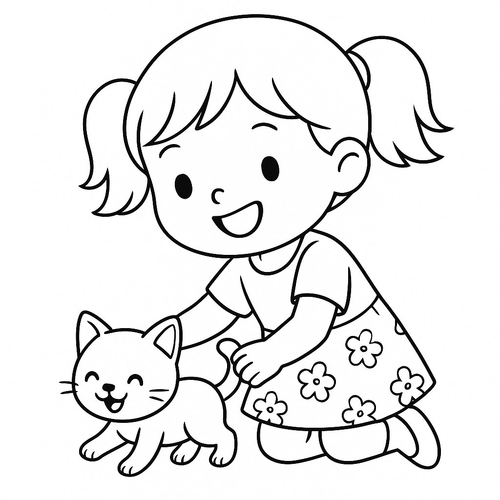 Tranh tô màu cho bé gái 3 tuổi dễ thương 2025