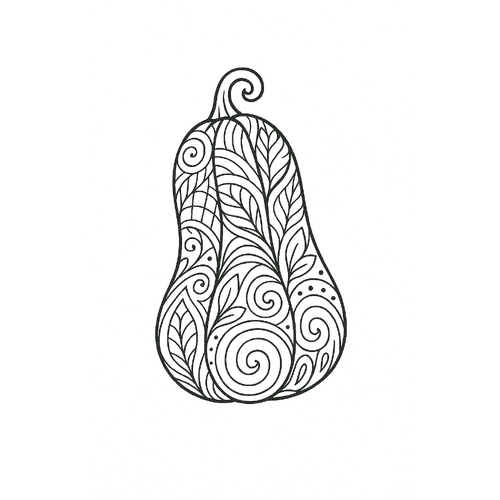 Tranh tô màu quả bí xanh cho bé đẹp nhất 2025