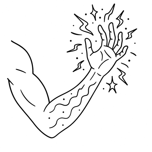 Tô màu cánh tay cho bé học vui sáng tạo 2025