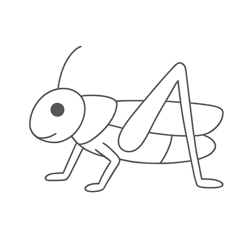 Tranh tô màu con châu chấu cho bé sáng tạo 2025