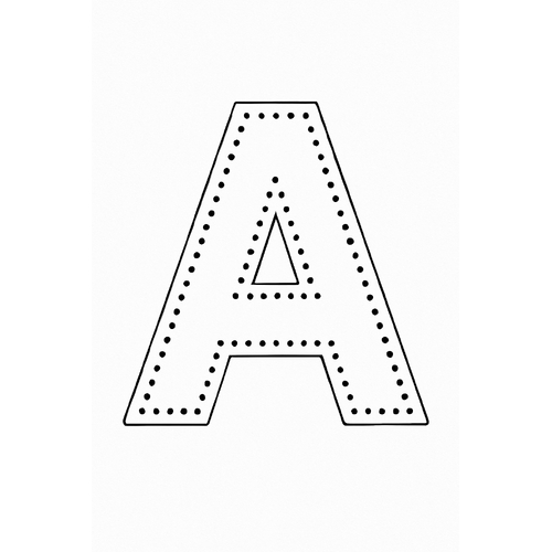 Chữ cái rỗng tô màu cho bé học vui sáng tạo 2025