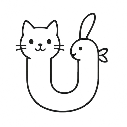 Tranh tô màu chữ ư cho bé 2025 dễ thương và bổ ích