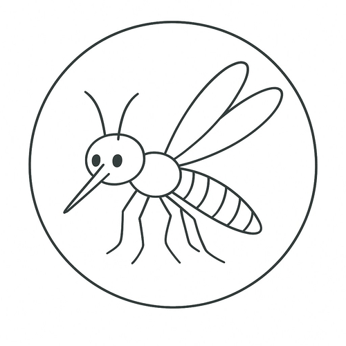 Tranh tô màu con muỗi cho bé 2025 dễ thương, tải PDF