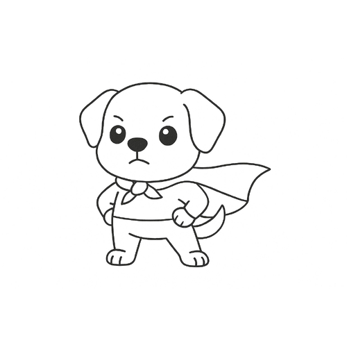 Tranh tô màu bé cún tô màu cho bé dễ thương 2025