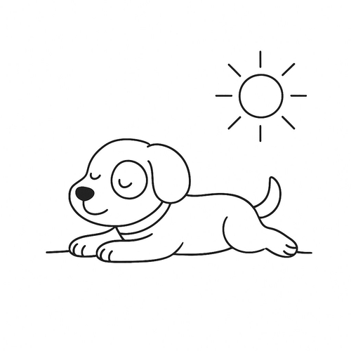 Tranh tô màu bé cún tô màu cho bé dễ thương 2025