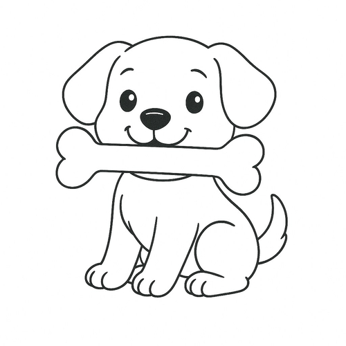 Tranh tô màu bé cún tô màu cho bé dễ thương 2025