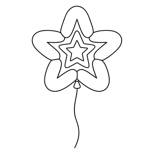 Tranh tô màu chiếc đèn ông sao cho bé sáng tạo 2025